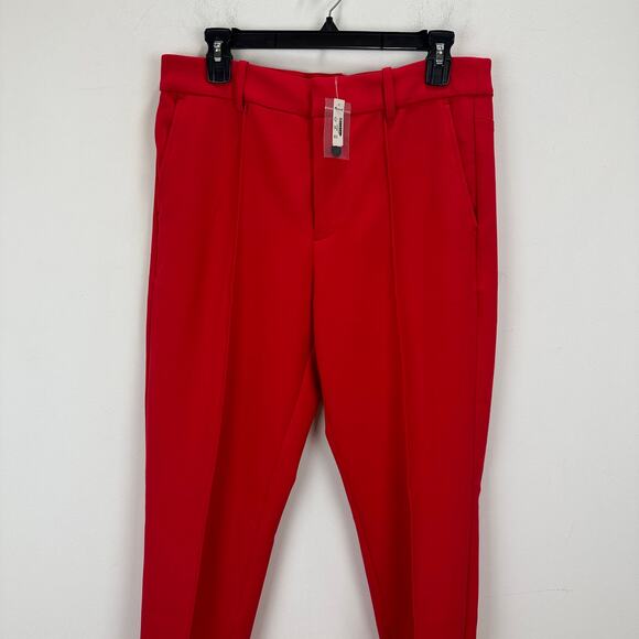 Madewell Mid Rise Slim Ankle Pant Straight Leg Red Classic Relaxed US 4 NWT - Picture 5 of 12